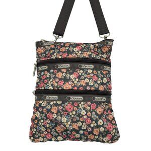 Lesportsac Nylon Floral Crossbody with 3 Compartments